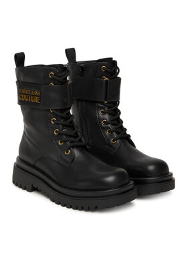 Versace Jeans Couture Trzewiki 79VA3S64 Czarny. Kolor: czarny. Materiał: skóra