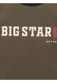 Big-Star - Koszulka męska z linii Authentic z logo BIG STAR khaki Summet 303. Okazja: na co dzień. Kolor: zielony. Materiał: bawełna. Styl: casual, sportowy, wizytowy #2