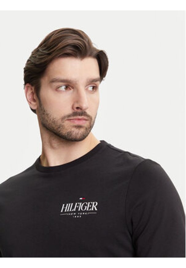 TOMMY HILFIGER - Tommy Hilfiger T-Shirt Stack MW0MW39355 Czarny Regular Fit. Kolor: czarny. Materiał: bawełna