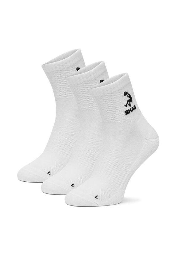 Shaq Skarpety AS_SHQ_H_001Z_SS25 (3-PACK) Biały. Kolor: biały. Materiał: materiał, bawełna