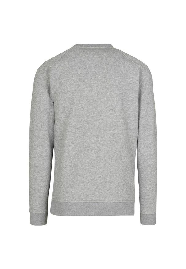 BUILD YOUR BRAND - Bluza Unisex Dla Dorosłych Dekolt W Szpic Raglanowa. Kolor: szary. Długość rękawa: raglanowy rękaw