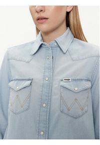 Wrangler Koszula jeansowa 112351961 Niebieski Regular Fit. Kolor: niebieski. Materiał: bawełna #3