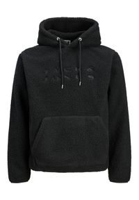 Jack & Jones Bluza Flare Teddy 12285678 Czarny Relaxed Fit. Kolor: czarny. Materiał: syntetyk #1