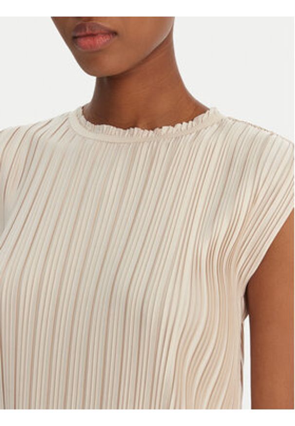 MAX&Co. Bluzka 2616941023200 Beżowy Regular Fit. Kolor: beżowy. Materiał: syntetyk