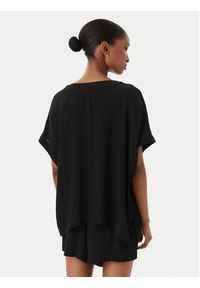 BOSS Bluzka Double B 50557041 Czarny Regular Fit. Kolor: czarny. Materiał: wiskoza #5