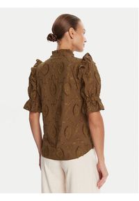 Bruuns Bazaar Bluzka Canterbury Caro BBW4507 Brązowy Regular Fit. Kolor: brązowy. Materiał: bawełna #3