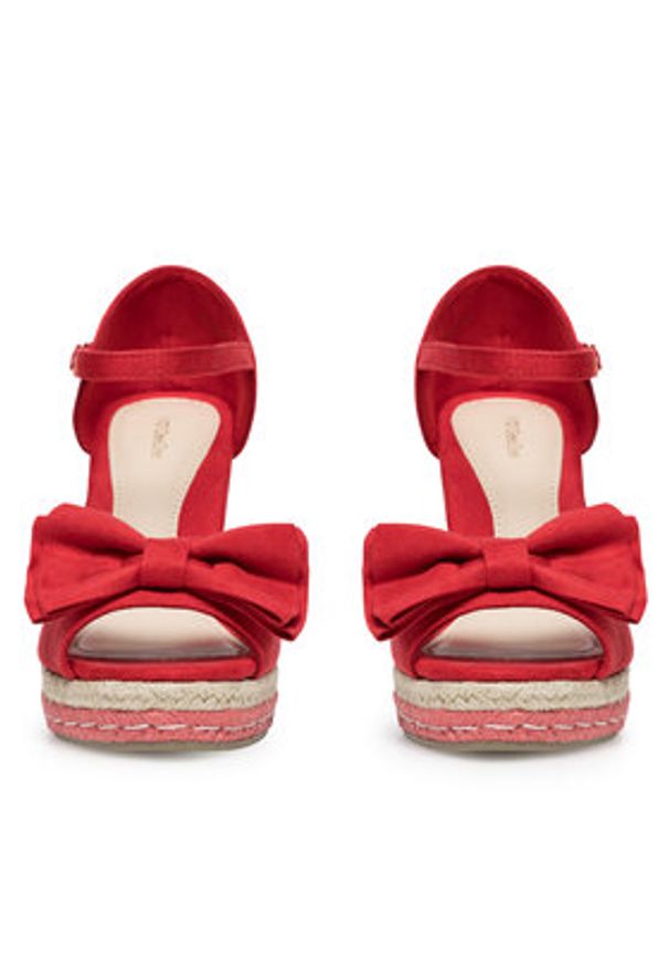 DeeZee Espadryle WYL2710-02 Czerwony. Kolor: czerwony. Materiał: materiał