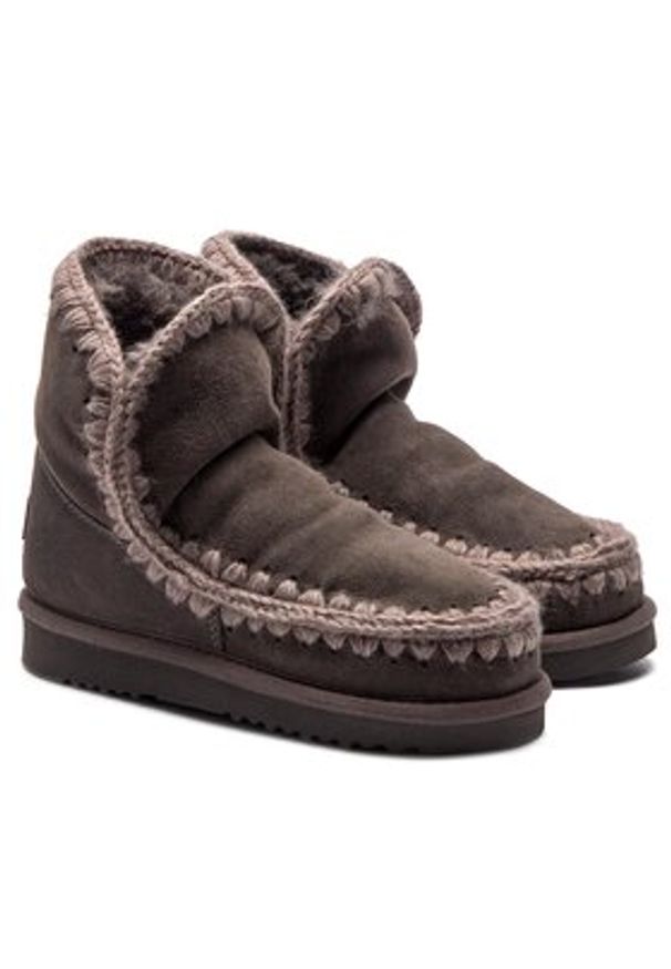 Mou Śniegowce Eskimo18 00000152 Szary. Kolor: szary. Materiał: skóra