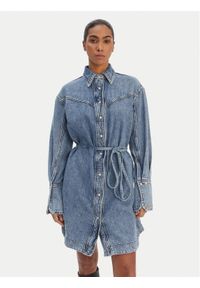 BOSS Sukienka jeansowa 50557046 Niebieski Regular Fit. Kolor: niebieski. Materiał: bawełna #1