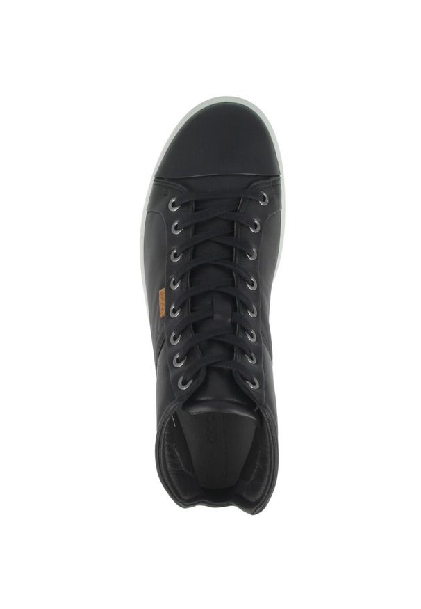 ecco - Buty do chodzenia damskie Ecco Soft 7 Ladies. Wysokość cholewki: za kostkę. Zapięcie: sznurówki. Kolor: czarny. Materiał: materiał. Szerokość cholewki: normalna. Sport: turystyka piesza