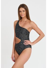 Karl Lagerfeld - KARL LAGERFELD Oliwkowy damski jednoczęściowy strój kąpielowy Karl Dna One, Rozmiar L. Kolor: zielony #4