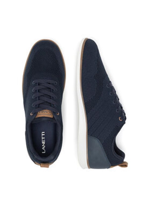 Lanetti Półbuty VSS25-L004 Granatowy. Kolor: niebieski. Materiał: materiał