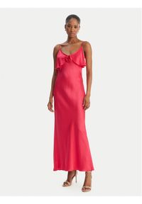 Fracomina Sukienka koktajlowa FS26SD2007W58301 Różowy Slim Fit. Kolor: różowy. Materiał: wiskoza, satyna. Styl: wizytowy #1