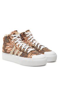 Adidas - adidas Trampki Bravada 2.0 Mid Platform ID1074 Brązowy. Kolor: brązowy. Materiał: materiał. Obcas: na platformie #3