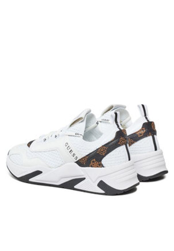 Guess Sneakersy Geniver2 FLPGE2 FAL12 Biały. Kolor: biały. Materiał: skóra