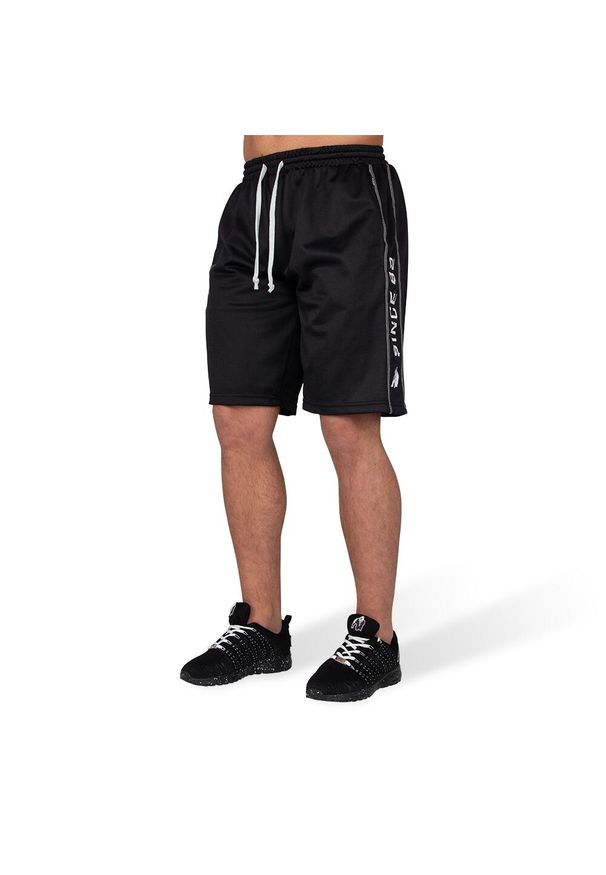 GORILLA WEAR - Functional Mesh Szorty - Czarny/Biały-L. Kolor: biały. Materiał: mesh. Sport: fitness