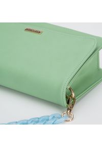 Wittchen - Damska torebka z biżuteryjną rączką z tworzywa. Kolor: zielony. Wzór: haft. Dodatki: z haftem. Materiał: skórzane. Styl: klasyczny, casual, elegancki #5