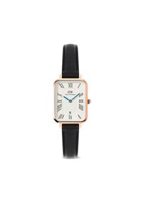 Daniel Wellington Zegarek Quadro Sterling Roman Numerals DW00100862 Czarny. Kolor: czarny. Materiał: skóra #1