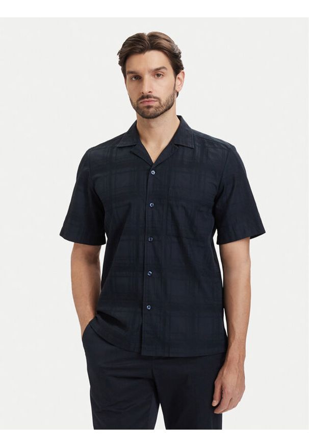 BOSS Koszula Rayer 50559322 Granatowy Regular Fit. Kolor: niebieski. Materiał: bawełna