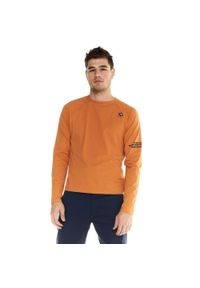 LEONE 1947 APPAREL - Męska koszulka Leone z długim rękawem Shades. Kolor: pomarańczowy. Materiał: bawełna. Długość rękawa: długi rękaw. Długość: długie. Sport: fitness