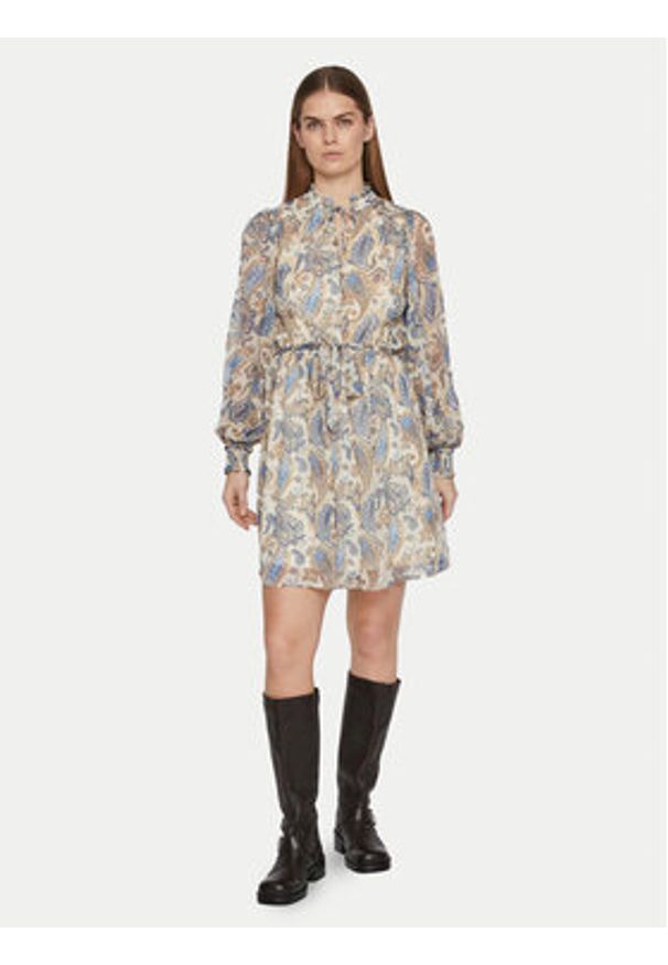 Vila Sukienka codzienna Alina 14099165 Kolorowy Regular Fit. Okazja: na co dzień. Materiał: syntetyk. Wzór: kolorowy. Typ sukienki: proste. Styl: casual