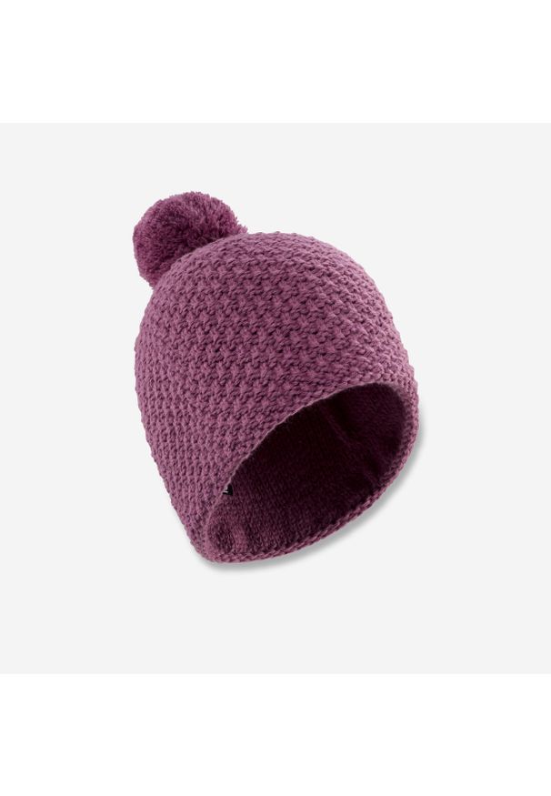 WEDZE - Czapka narciarska dla dorosłych Wedze Timeless 500. Kolor: fioletowy. Materiał: akryl, materiał. Sezon: zima. Styl: sportowy