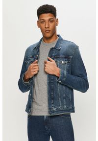 Calvin Klein Jeans - Kurtka jeansowa. Okazja: na co dzień. Typ kołnierza: bez kaptura. Kolor: niebieski. Materiał: denim. Styl: casual #1