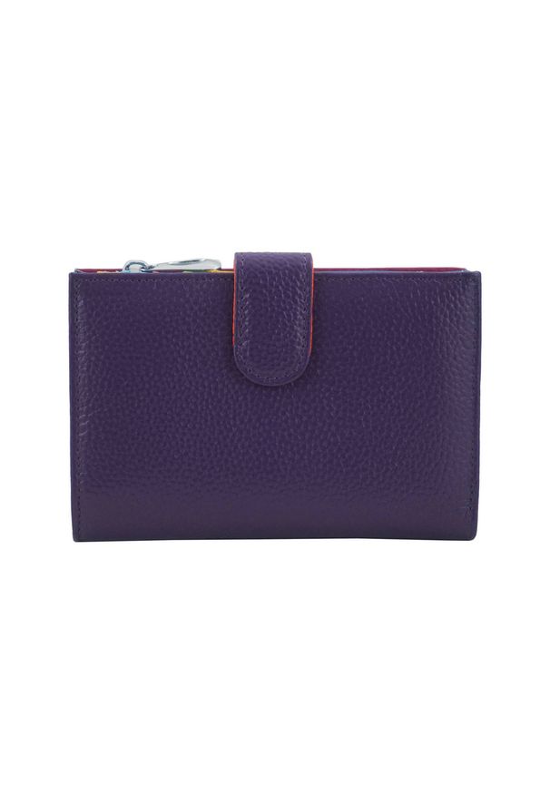 Barberini's - Portfel skórzany BARBERINI'S fioletowy D-8346-40. Kolor: fioletowy. Materiał: skóra. Wzór: kolorowy