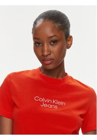 Calvin Klein Jeans T-Shirt Institutional J20J223222 Czerwony Regular Fit. Kolor: czerwony. Materiał: bawełna #5