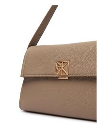 Calvin Klein Torebka Emblem Hw Pebble Shoulder Bag 25 LV04F3425G Beżowy. Kolor: beżowy. Materiał: skórzane #6