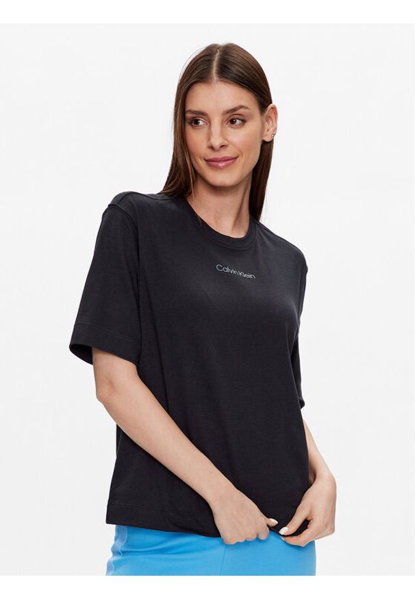 Calvin Klein Performance T-Shirt 00GWS3K104 Czarny Relaxed Fit. Kolor: czarny. Materiał: bawełna, syntetyk