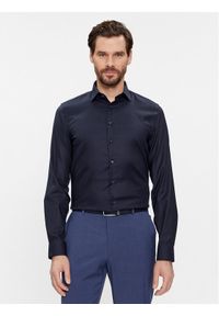 Calvin Klein Koszula K10K112100 Granatowy Slim Fit. Kolor: niebieski. Materiał: bawełna #1