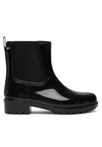 TOMMY HILFIGER - Tommy Hilfiger Kalosze Flag Hardware FW0FW08966 Czarny. Kolor: czarny. Materiał: syntetyk #1