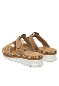 Rieker Klapki V1243-60 Beżowy. Kolor: beżowy. Materiał: materiał, syntetyk #6