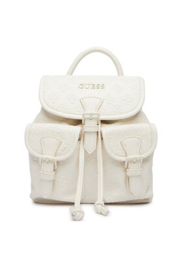 Guess Plecak V6GZ05 W2120 Écru. Kolor: kremowy. Materiał: skóra
