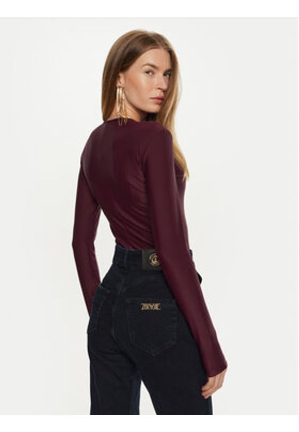Versace Jeans Couture Body 77HAM221 Bordowy Slim Fit. Kolor: czerwony. Materiał: syntetyk