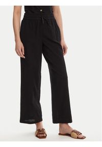 Vero Moda Spodnie materiałowe Caia 10333796 Czarny Wide Leg. Kolor: czarny. Materiał: bawełna