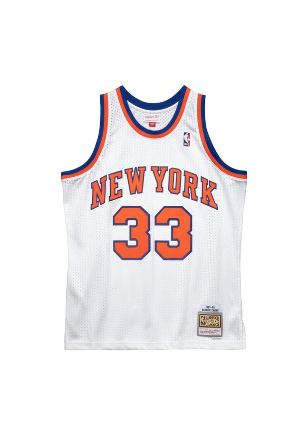 Mitchell & Ness - Koszulka New York Knicks Patrick Ewing 1985/86. Kolor: biały. Materiał: mesh. Sport: koszykówka