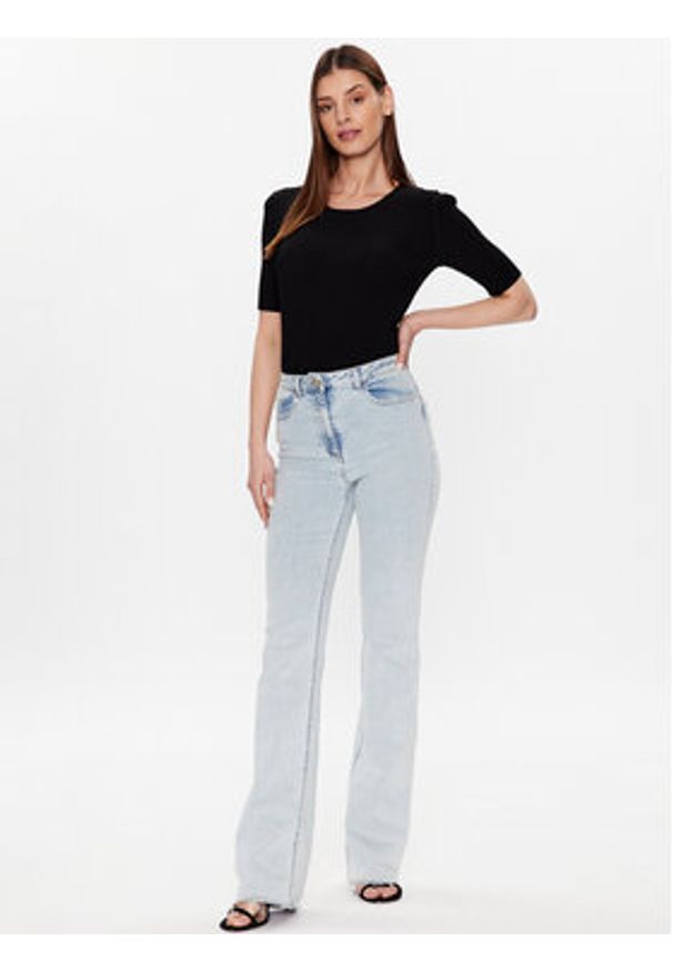 Trussardi Jeans - Trussardi Sweter 56M00583 Czarny Slim Fit. Kolor: czarny. Materiał: syntetyk
