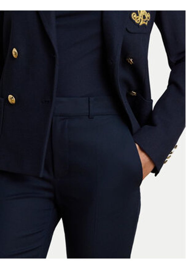 Lauren Ralph Lauren - LAUREN RALPH LAUREN Spodnie materiałowe 200P14610004 Granatowy Slim Fit. Kolor: niebieski. Materiał: bawełna