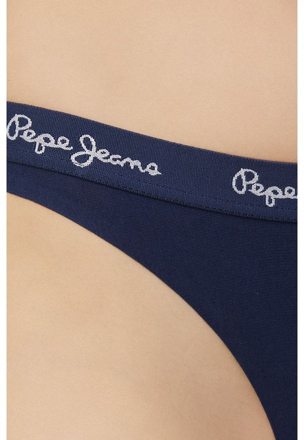 Pepe Jeans stringi Kinsley (2-pack) kolor granatowy. Kolor: niebieski