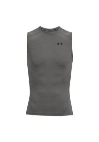 Podkoszulek Under Armour HeatGear Sleeveless, Mężczyźni. Kolor: szary. Materiał: poliester, materiał. Styl: sportowy