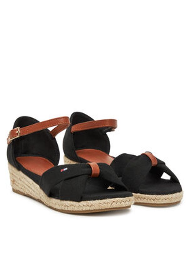 TOMMY HILFIGER - Tommy Hilfiger Espadryle T3A7-33801-0048 S Czarny. Kolor: czarny. Materiał: materiał