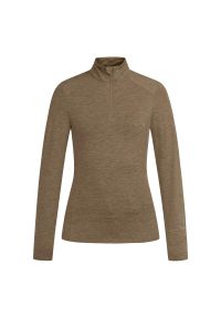 Damska techniczna koszulka jeździecka ELT Milano. Kolor: wielokolorowy, brązowy, zielony. Materiał: materiał. Długość rękawa: długi rękaw #1