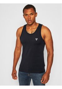 Guess Tank top U97M02 JR003 Czarny Regular Fit. Kolor: czarny. Materiał: bawełna #1