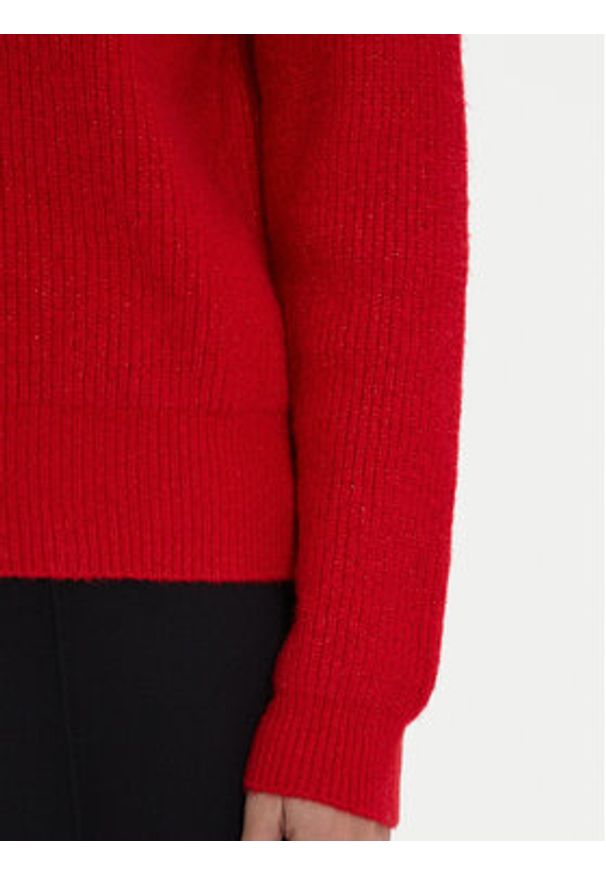 Morgan Golf 232-MSTORI Czerwony Regular Fit. Typ kołnierza: golf. Kolor: czerwony. Materiał: syntetyk