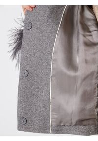 PESERICO - Peserico Płaszcz wełniany E21360D00A Szary Regular Fit. Kolor: szary. Materiał: wełna #2