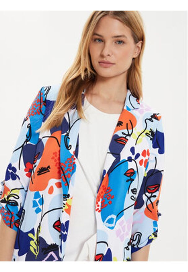 Joseph Ribkoff Marynarka 241146 Kolorowy Relaxed Fit. Materiał: syntetyk. Wzór: kolorowy