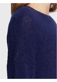 Moss Copenhagen Sweter Femme 17223 Granatowy Regular Fit. Kolor: niebieski. Materiał: syntetyk