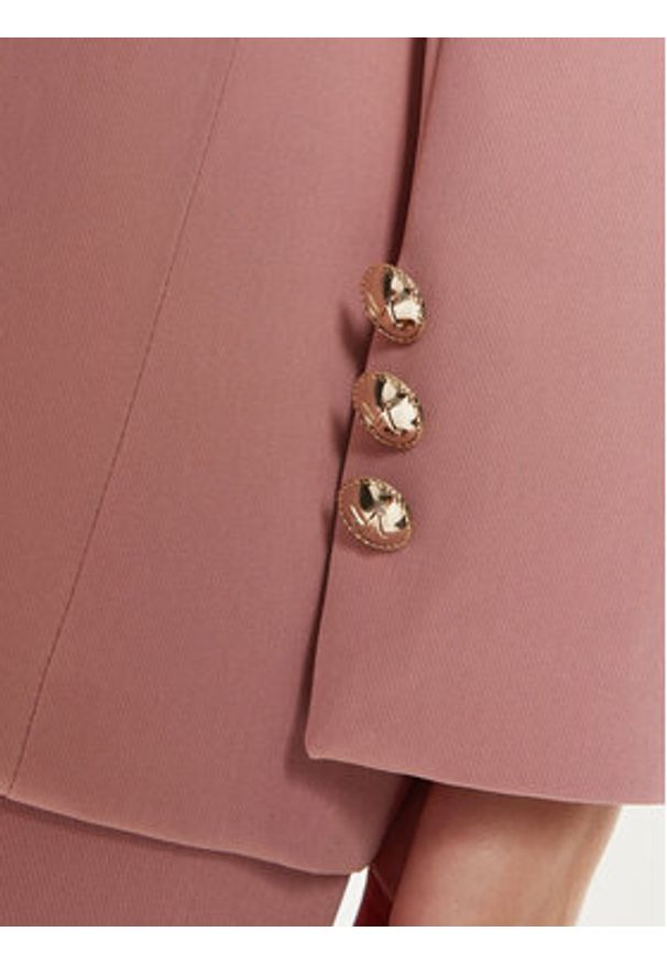 Maryley Marynarka 24IB202/43CA Różowy Regular Fit. Kolor: różowy. Materiał: syntetyk